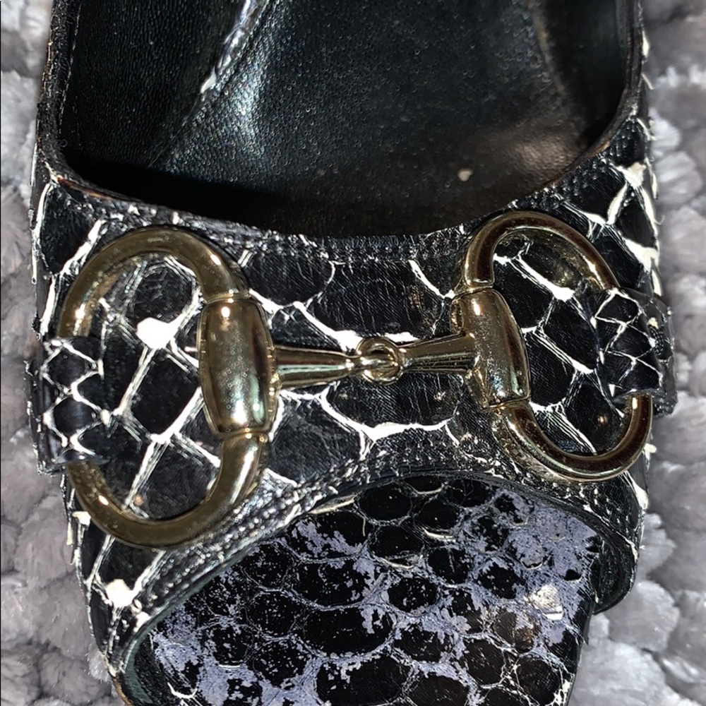 Gucci Python Open Toe Pumps - image 7